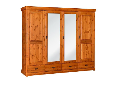 Kleiderschrank Landhaus Stil Möbel Schrank Holz Schlafzimmer Schränke Braun Neu