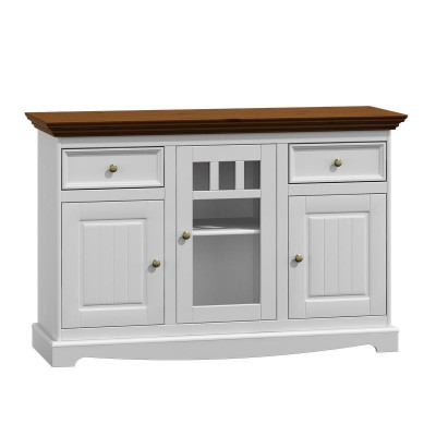 Schrank Holz Schränke Wohnzimmer Anrichte Vitrine Klassische Kommode Kommoden