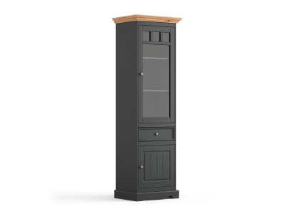 Klassisch Vitrine Vitrinen Schrank Handarbeit Vollholz Schränke Massiv Holz Neu