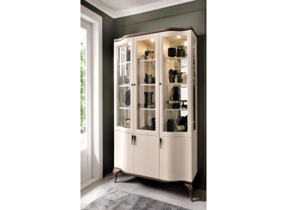 Schränke Vitrine Vitrinen Holz Edler Luxus Glas Schrank Holz Regal