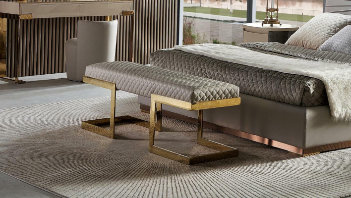 Sitz Polster Bank Polster Sitz Bank Textil Stoff Holz Stil Designer Neu Hocker