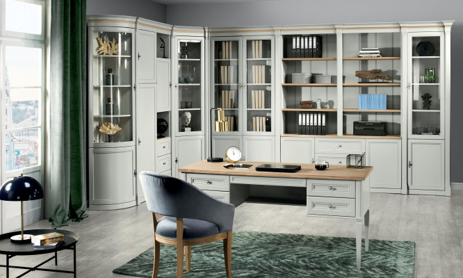 Büro Einrichtung Tisch mit Schubladen Arbeitszimmer Home Office Schreibtisch neu