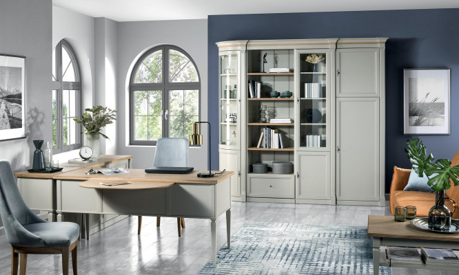Büro Einrichtung Tisch mit Schubladen Arbeitszimmer Home Office Schreibtisch neu