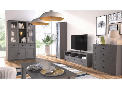Wohnzimmermöbel Set Designer Wohnzimmer Sideboard Couchtisch Einrichtung 5tlg.