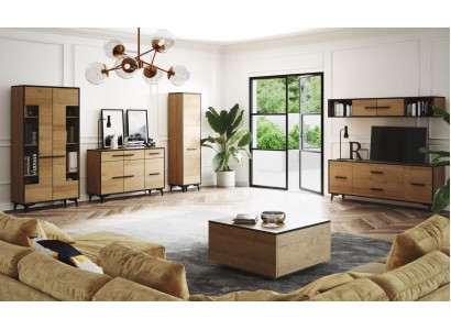 Kommode Schrank TV Ständer Regal Wohnzimmer 6tlg. Möbel Wohnwand Wohnwände Set