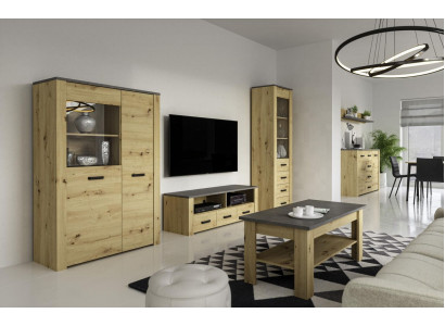 Wohnzimmer Sideboard 2x Vitrine 3tlg. Wohnwand Neu Wohnzimmermöbel Set Designer