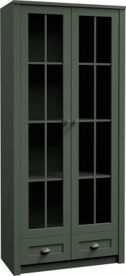Landhaus Vitrinen Schrank Vitrine Handarbeit Wohnzimmer Schrank Holz Vitrine Neu