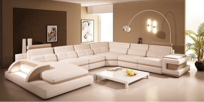 Designer Wohnlandschaft U-Form Couch Ecksofa Polster Garnitur Eckgarnitur Sofa