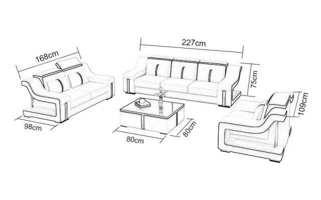 Sofagarnitur 3+1 Polster Designer Sofas Garnitur Couch Sofa Garnituren