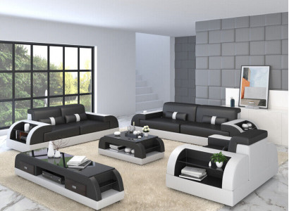 Sofagarnitur 31 Sitzer Stoff Design Couch Polster Sofas Modern Garnitur Gruppe