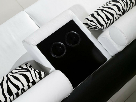 Ledersofa Ecksofa +2x Hocker Garnitur Polster U Form Couch Design