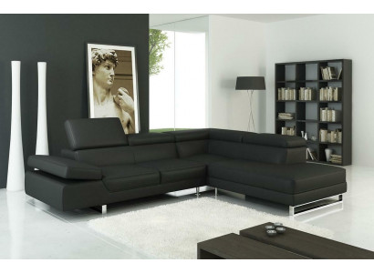 Ecksofa Ledersofa Wohnlandschaft L Form Sofa Couch Deko Polster Sitz Ecke