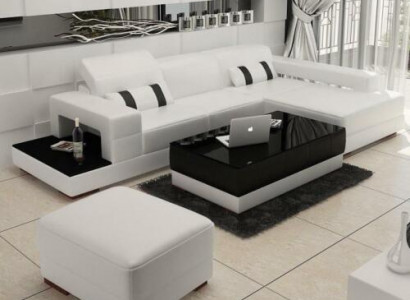 Ledersofa L form Couch Wohnlandschaft Ecksofa Eck Garnitur Design