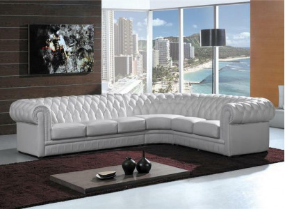 Ledersofa Ecksofa Couch Chesterfield Polster Eckgarnitur Sofa Couchen