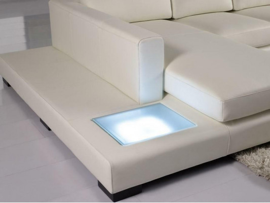 L Form Sofa Couch Polster Garnitur Design Wohnlandschaft Ecksofa Leder