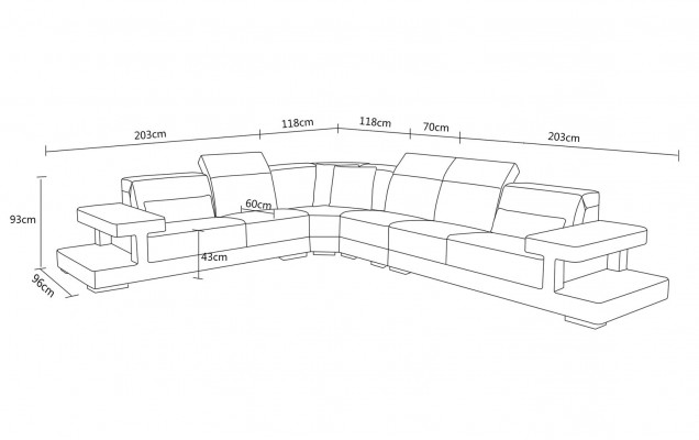 Ledersofa L-Form Couch Wohnlandschaft Dekor Ecksofa Garnitur Design Modern