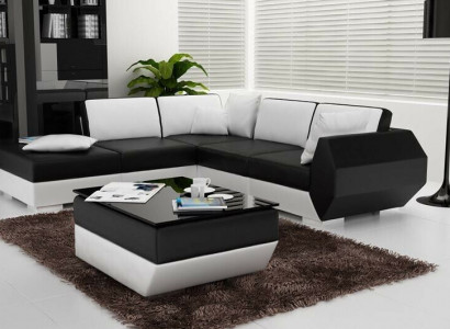 Ecksofa Ledersofa Polster Wohnlandschaft Couch Sofa Eckgarnitur L Form