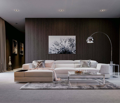 Ledersofa Sofa Couch Ecksofa Eck Polster Sitz Garnitur Deko Wohnlandschaft