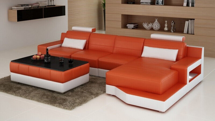 Garnitur L Form Couchen Sofa Wohnlandschaft Exclusive Wohnzimmer