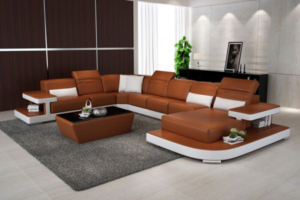 Wohnlandschaft Eckgarnitur Ecksofa Polster Garnitur Sofas Couchen neu