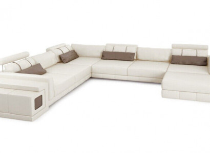 Ledersofa U-Form Couch Wohnlandschaft Ecksofa Garnitur Design Modern Sofa neu