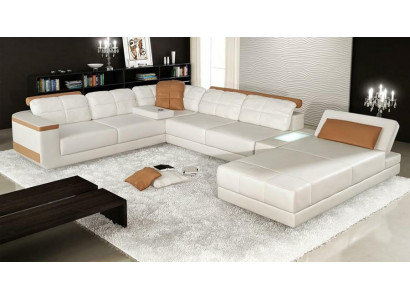 Ledersofa Maßfertigung Ecksofa Couch Polster Sitz Garnitur Wohnlandschaft