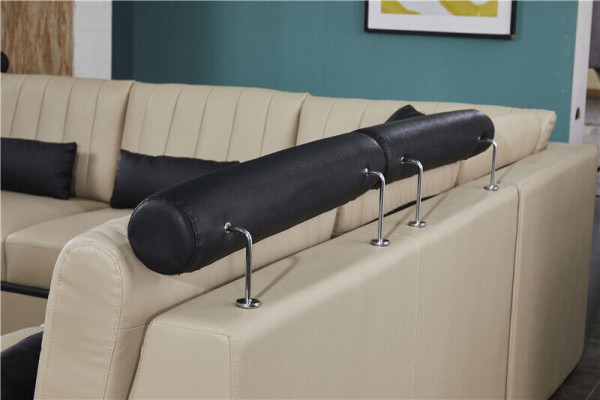 Leder Modern Couch Wohnlandschaft Ledersofa Sofagarnitur Sofa U-Form