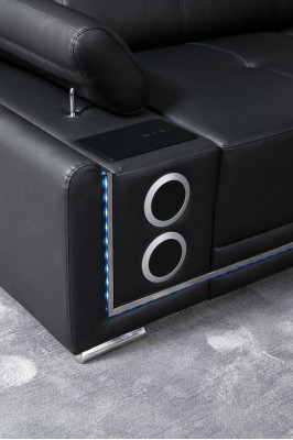 Moderne Ecksofa Wohnlandschaft Couch Eckgarnitur Led Linie Beleuchtet