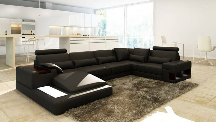 Marken Sofa Wohnlandschaft Ledersofa Couch Garnitur Wohnlandschaften