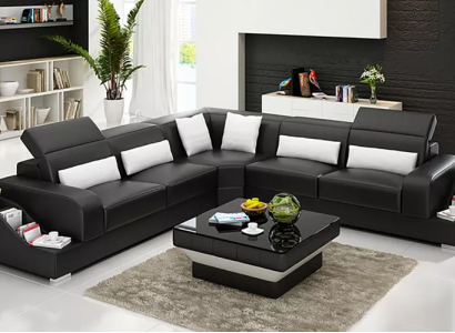 Ledersofa Couchen Design Wohnzimmer Günstige Polster Möbel Sitzgarnitur Sofa Neu