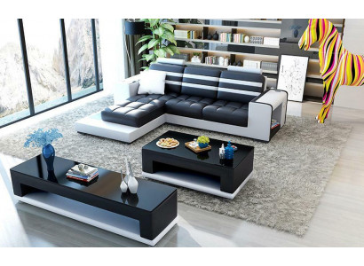 Ecksofa Polster L Form Couchtisch Sideboard Ledersofa Wohnlandschaft Neu