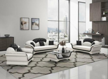 Komplett Set Sofagarnitur 321 Sitz Couchtisch Designer Wohnlandschaft 4tlg. Neu