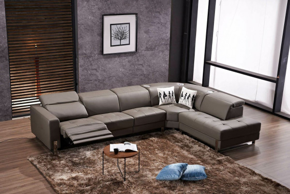Luxus Sofa L-Form Ledersofa Couch Wohnlandschaft Garnitur Design Modern Sofa Ecksofa