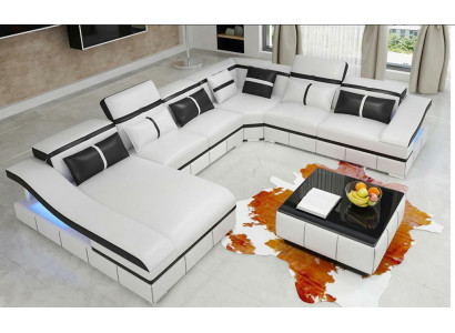 Luxus Ecke Ecksofa U-Form Wohnlandschaft Sofa Couch Polster Garnitur Modern Sofas Neu