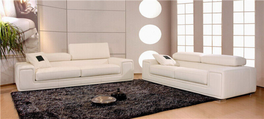 Design Couchen Sofas Polster Sitzer Sofagarnitur Garnituren Set Leder Sofa