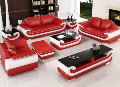 Relax Sofagarnitur 3+2+1 Sitzer Set Design Sofas Polster Couchen Leder