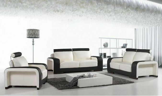 Sofagarnitur Garnituren Set Design Sofas Polster Couchen Leder 321 Sitzer