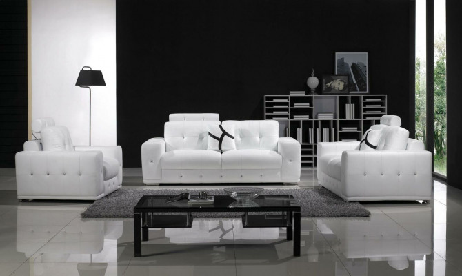 Ledersofa Couchen Sofagarnitur Sofa Sitzer Set Sofas Polster Couch 3tlg Sessel