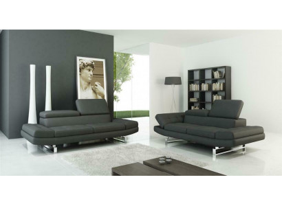 Ledersofa Couch Wohnlandschaft 3+2+1 Sitzer Garnitur Design Modern Sofa