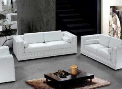 Sofagarnitur 3+1+1 Sitzer Set Design Sofas Polster Couchen Leder Chesterfield