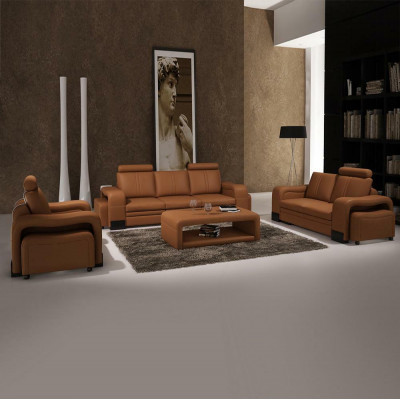 Ledersofa Sofagarnitur 3+2+1 Sitzer Deko Set Garnitur Polstersofa Couch