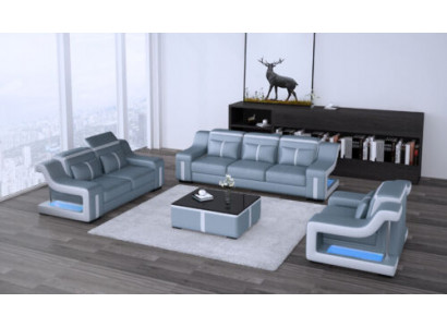 Sofagarnitur Couch Polster Sofa Set 311 Leder Couchen Sofas Komplett