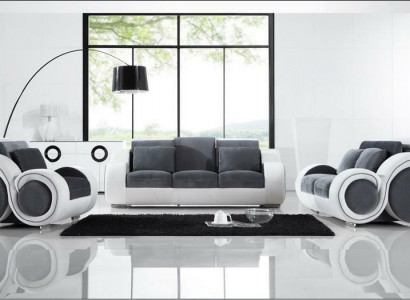 Moderne Sofagarnitur 3+2+1 Sitzer Set Design Sofas Polster Couchen Textil