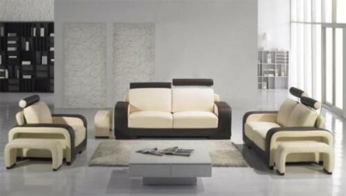 Ledersofa Sofagarnitur 3+2+1 Sitzer Set Deko Garnitur Polstersofa Couch