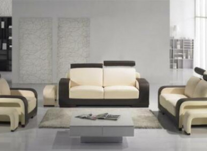 Ledersofa Sofagarnitur 3+2+1 Sitzer Set Deko Garnitur Polstersofa Couch