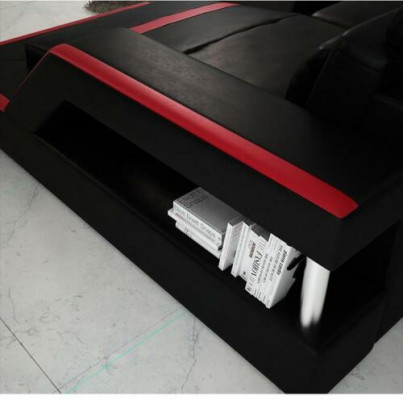 Ledersofa Sofa Couch Ecksofa Eck Polster Sitz Garnitur Wohnlandschaft