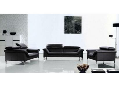 Ledersofa Couch Wohnlandschaft 3+1+1 Sitzer Garnitur Modern Design Sofa
