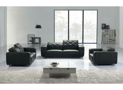 Ledersofa Wohnlandschaft 3+2 Sitzer Garnitur Design Modern Sofa Leder