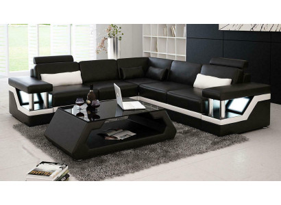 Eckgarnituren Leder Sofa Polster Sitzecke Designer Polsterecke Couch