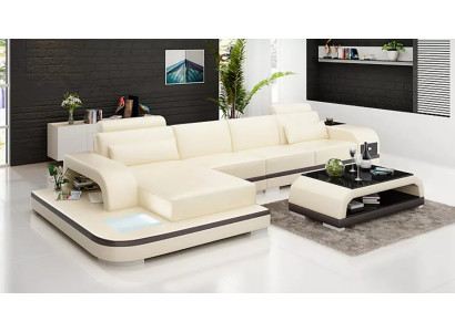 Design Wohnlandschaft Ecksofa Polster Eckgarnitur Ledersofa Luxus Sitzgarnitur